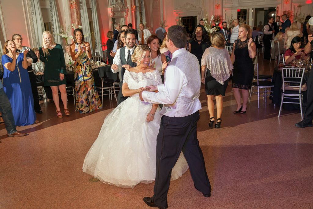 Bride and groom first dance